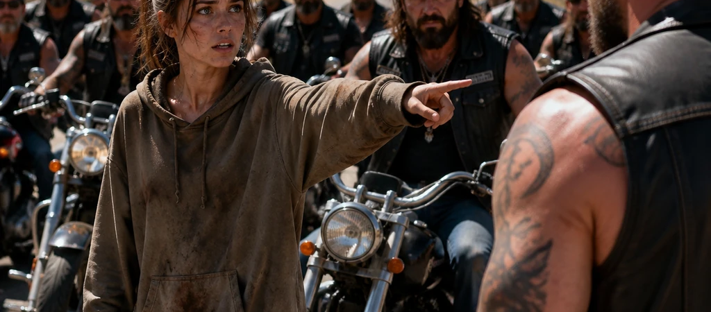 I stopped 22 bikers on a desert highway because I knew what was waiting around the next curve. They thought I was a stranded girl in a dirty hoodie, but I was the only reason none of them rode straight into an ambush.